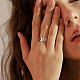 Shegrace 925 anillos de dedo de plata esterlina tailandesa JR801A-4