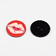 2 trou rond et plat avec des boutons acryliques lèvres de motif BUTT-F055-01D-2