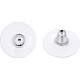 BENECREAT 3 Pairs 925 Sterling Silver Earring Backs Earring Safety Backs Bullet Clutch with Rubber Pad for Jewelry Findings STER-BC0001-23P-1