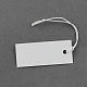 クラフト紙ペーパータグ値札タグ  製品に接続することができます。  長方形  ホワイト  40x17x0.3mm CDIS-S023-5-2