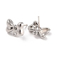 Silver Alloy Stud Earring Findings EJEW-H108-01H-S-2