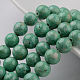 Dyed Natural Fossil Beads Strands G-E328-6mm-23-1