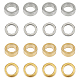 Unicraftale 60pcs 2 colores 6 mm cuentas espaciadoras redondas planas 304 cuentas sueltas de acero inoxidable cuentas espaciadoras de agujeros pequeños cuentas de color dorado y acero inoxidable para hacer joyas de diy STAS-UN0005-46-1
