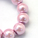 Fili di perle perlati in vetro perlato dipinte X-HY-Q003-10mm-47-3