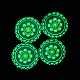 Dôme / demi-ronde avec motif fleur de l'art lumineux cabochons de verre à fond plat pour les projets de bricolage GGLA-L010-18mm-10G-1