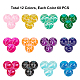 PandaHall Elite 720Pcs 12 Colors Drawbench Glass Beads Strands DGLA-PH0002-08-7