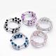 Five Loops Wrap Glass Beads Bracelets BJEW-JB02588-1
