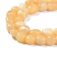 Chapelets de perles en jade topaze naturelle G-C038-02P-4