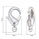 Silver Color Plated Brass Lobster Claw Clasps X-KK-901-S-NF-4