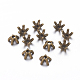 5 -petal тибетском стиле сплава крышки шарика MLF0663Y-NF-01-1