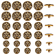 CHGCRAFT 30Pcs 3 Style Alloy Shank Buttons FIND-CA0004-77AG-1