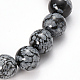 Natural Snowflake Obsidian Beaded Stretch Bracelets BJEW-Q692-40-10mm-2