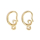 Brass Earring Hooks KK-F828-02G-1