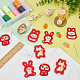 FINGERINSPIRE 36Pcs 9 Styles Easter Theme Crochet Knitted Patch Cute Rabbit & Carrot Knitted Appliques Patches Knitted Handmade Sewing on Applique Repair Decorative Crochet Patch for Clothes Bag Hat PATC-FG0001-76-4