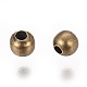 真鍮製スペーサービーズ  シームレス  ラウンド  アンティークブロンズ  3mm  穴：1~1.2mm  約460個/20g X-J0K2F052-2