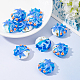 CHGCRAFT 10Pcs 3D Marine Pattern Glass Beads Blue Starfish Loose Spacer Beads for DIY Necklace Bracelet Earrings Keychain Crafts Jewelry Making GLAA-CA0001-41-4