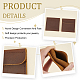 FINGERINSPIRE 2 Pcs Jewelry Pouches for Rings Square Camel Engagement Ring Pouch 2.3Inch Leather Ring Pouch Leather Ring Holder Bags Wedding Ring Case for Engagement Wedding Ceremony Birthday Gift ABAG-WH0031-36C-3