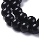 Chapelets de perles en pierre noire synthétique G-I288-A02-8mm-1-2