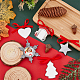 Супернаходки 8 комплект 8 стиля рождественская тема сублимационная пустая рамка из сплава подвеска для фоторамки горячая трансферная печать сублимационная подвеска украшение для декора рождественской вечеринки DIY-FH0005-64-4