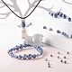 340pcs 4 tailles perles de jaspe bleu naturel G-LS0001-17-6