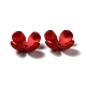 Gummierte Perlenkappen aus undurchsichtigem Acryl OACR-H016-06-4