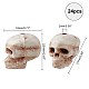 Nbeadsプラスチックビーズ  頭蓋骨の形  ホワイトスモーク  22x18x21mm  穴：2mm  24個/箱 KY-NB0001-22-2