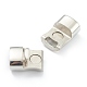 304 Stainless Steel Magnetic Clasps with Glue-in Ends STAS-O148-03P-3
