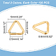 Anneaux ouverts triangulaires plaqués or 18 carat ph pandahall KK-PH0005-19-2