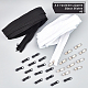BENECREAT 2 Rolls 11 Yards #5 White and Black Nylon Zippers with 40pcs Ring Sliders for DIY Sewing Tailor Crafts Bags Tents FIND-BC0001-26B-4