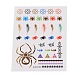 Mixed Shapes Removable Fake Hand Art Temporary Tattoos Paper Stickers AJEW-L044-15-1
