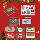 BENECREAT 32Pcs 8 Styles Christmas Foldable Paper Candy Pillow Box CON-BC0006-94-2