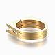 304ステンレススチール製ワイドバンド指輪  ラインストーン付き  サイズ9  ゴールドカラー  19mm RJEW-E153-08G-19mm-3
