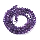 Natural Lepidolite/Purple Mica Stone Beads Strands G-D0020-15-4mm-2