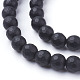 Synthetic Black Stone Beads Strands X-G-C059-8mm-1-3