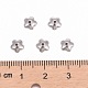 5-花弁花滑らかな表面304のステンレススチール製ビーズキャップ  ステンレス鋼色  5.5x6x2mm  穴：0.5mm STAS-R065-57-4