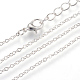 Iron Cable Chains Necklace Making X-MAK-R016-45cm-P-1