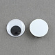 黒&白の動く目パーツカボションDIYスクラップブッククラフトおもちゃアクセサリー  ブラック  7x3mm KY-S002-7mm-1