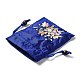Pochettes d'emballage de bijoux en satin à motif floral PW-WG90050-04-2