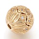 Brass Cubic Zirconia Beads KK-O106-36G-2