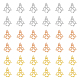 Superfindings 36 個 3 色天使のチャームペンダント真鍮妖精ペンダント 16x14x2 ミリメートル滑らかな金属 diy ペンダント diy ネックレスブレスレットジュエリークラフトメイキングアクセサリー  穴：1mm KK-FH0005-17-1
