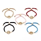 Bracelets coulissants ajustables à cordon torsadé en nylon BJEW-JB05857-1