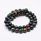 Natural Indian Bloodstone Beads Strands X-G-P257-07-6mm-2