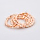 Half Rainbow Plated Imitation Jade Glass Faceted Rice Beads Strands GLAA-A030A-HR05-2