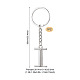 Porte-clés en alliage&nbsp;KEYC-TADJ0001-11I-3
