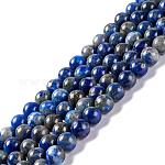 Lapis lazuli naturelles perles rondes brins, 6mm, Trou: 1mm, Environ 63 pcs/chapelet, 15.5 pouce
