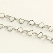 304 Stainless Steel Heart Link Chains CHS-R009-06