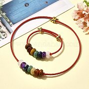 Браслеты и ожерелья из натуральных драгоценных камней rondelle chakra G-P561-01G-04