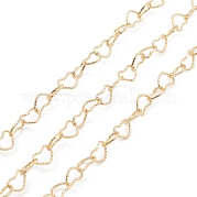 Brass Hollow Heart Link Chains CHC-M025-23G