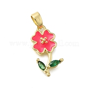 Латунные микро проложить кубического циркония подвески KK-V002-24G-03