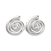 Серьги-гвоздики спиральной формы из нержавеющей стали 304 EJEW-K295-18P
